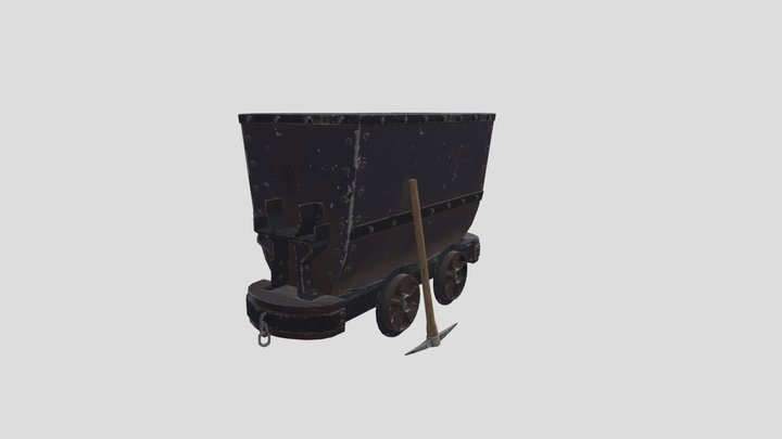 Minecart 3D Model