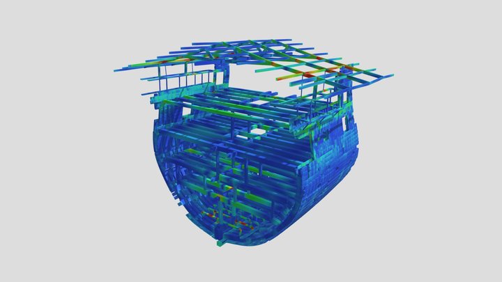 HMS Unicorn Cross Section 3D Model