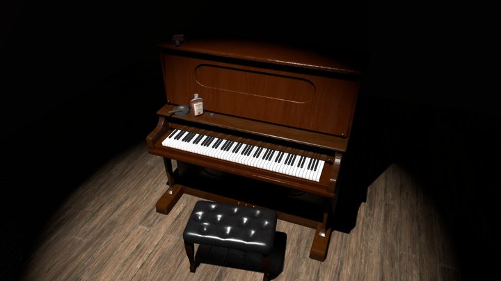 Jazz Bar Piano 3D Model