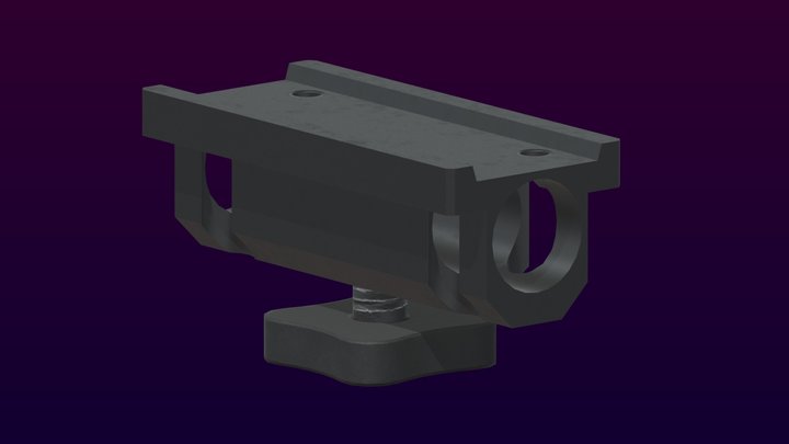 Airsoft Artisian / Roushe Mfg. T2 to ACOG mount 3D Model