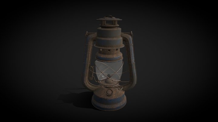 Textured Lantern 3D Model