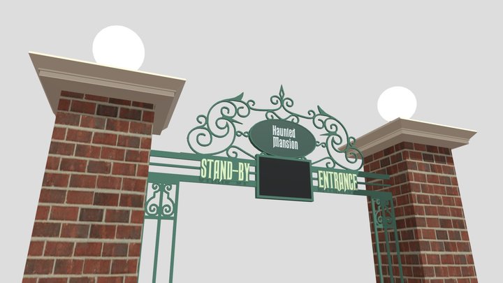 Haunted Mansion Queue Gate 3D Model