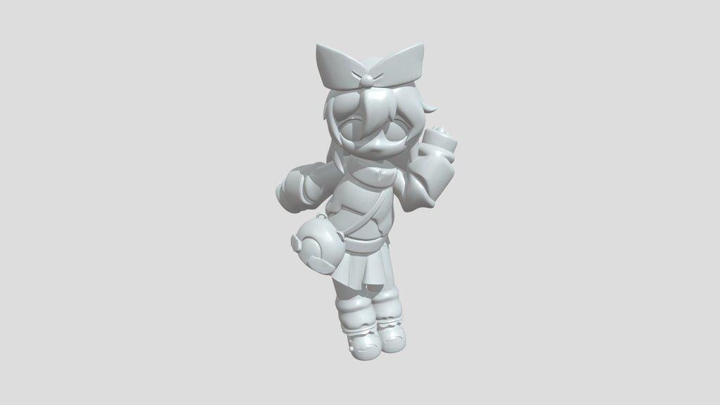 Stylized cartoon girl character