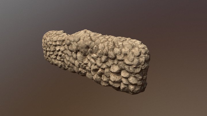 Rock Fence 3D Model