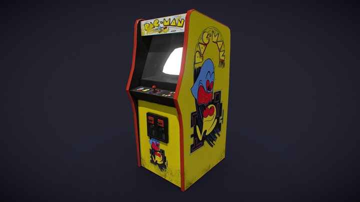PacMan Arcade Machine 3D Model