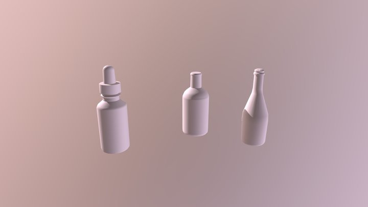 3 Bottles Assignment 3D Model