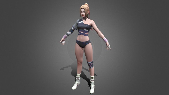 Stardom WWE wrestling 3D Model