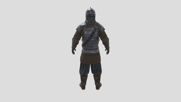 Viking lamellar armor 3D Model