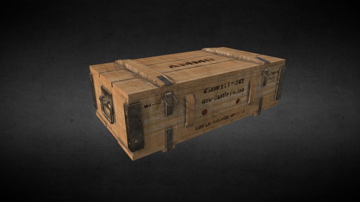 Wooden Ammo Box 3D Model