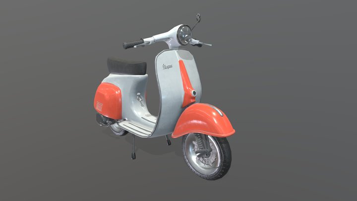 Game Ready - Scooter Vespa 125 3D Model