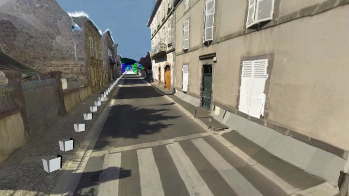 2.5km street, helmet-held 360 camera 3D Model