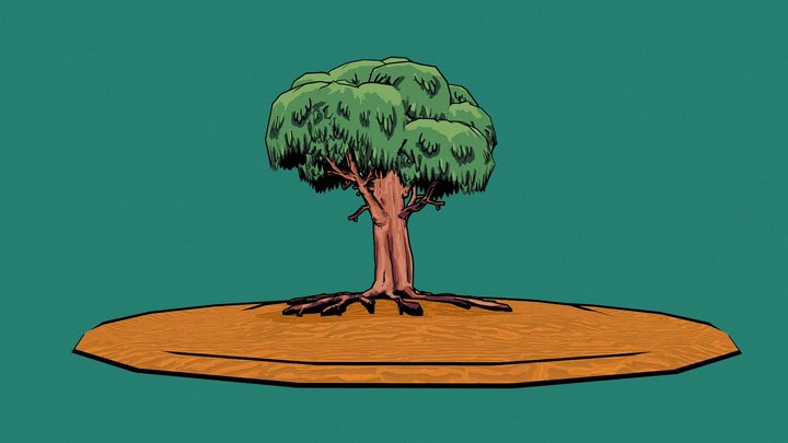 Crappy Cartoon Deciduous Tree – Free 3D Model STL