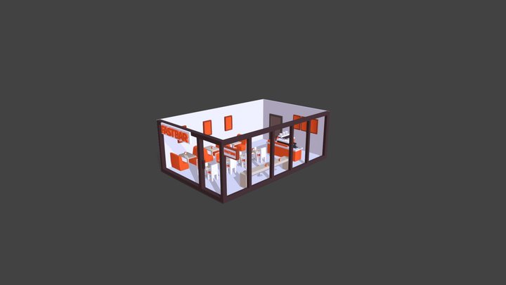 Fastbar (LowPoly Bar) 3D Model