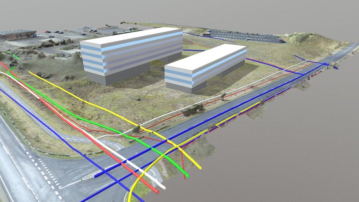 Kresten Philipsens Vej i Aabenraa med bindinger 3D Model