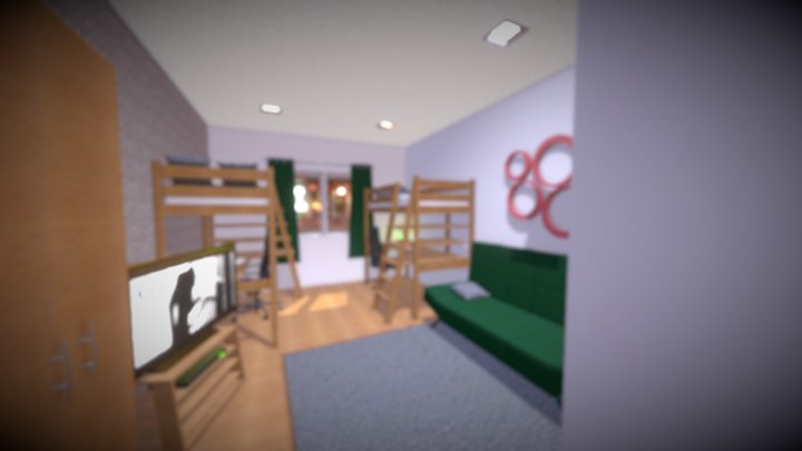 Dorm Room 3D Model