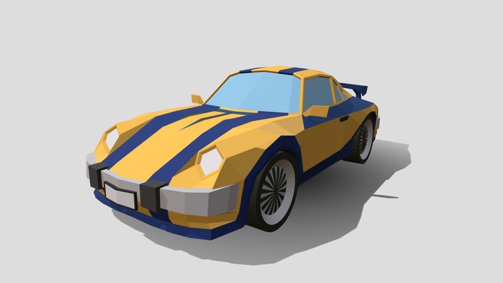 Lowpoly Car Porsche 911 Lookalike 3D Model