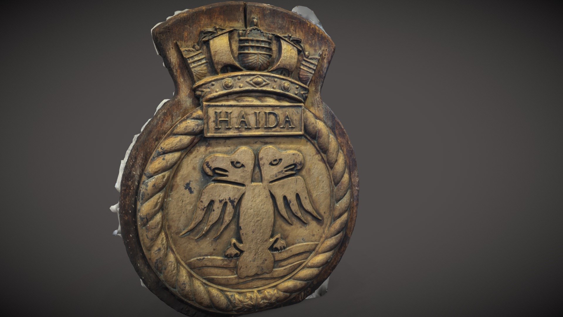 Hmcs Haida Original Badge — Sketchfab embed 3D viewer