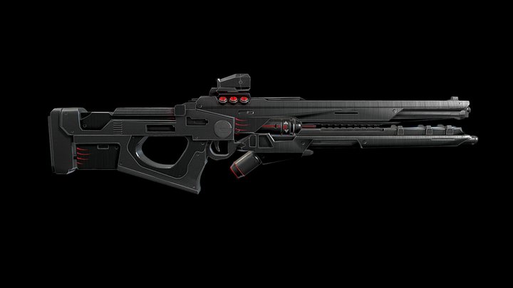 Sci-Fi Rilfe Model 3D Model