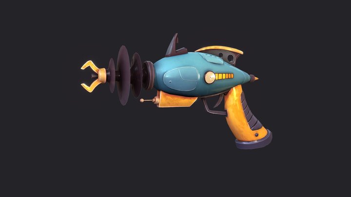 Stylized Gun 3D Model