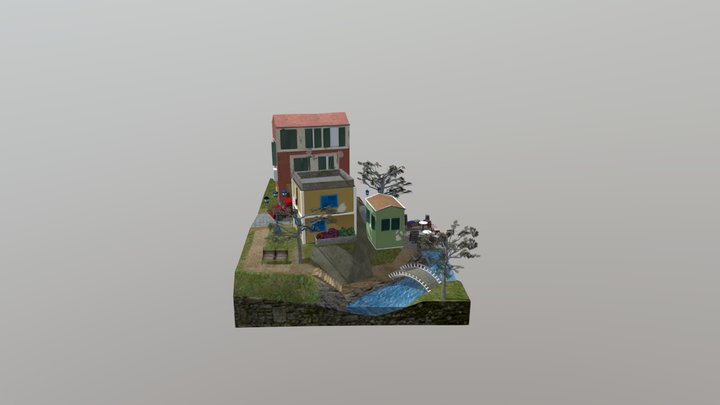 Cityscene Cinque Terre - Heleen Vlaeyen 1DAE17 3D Model