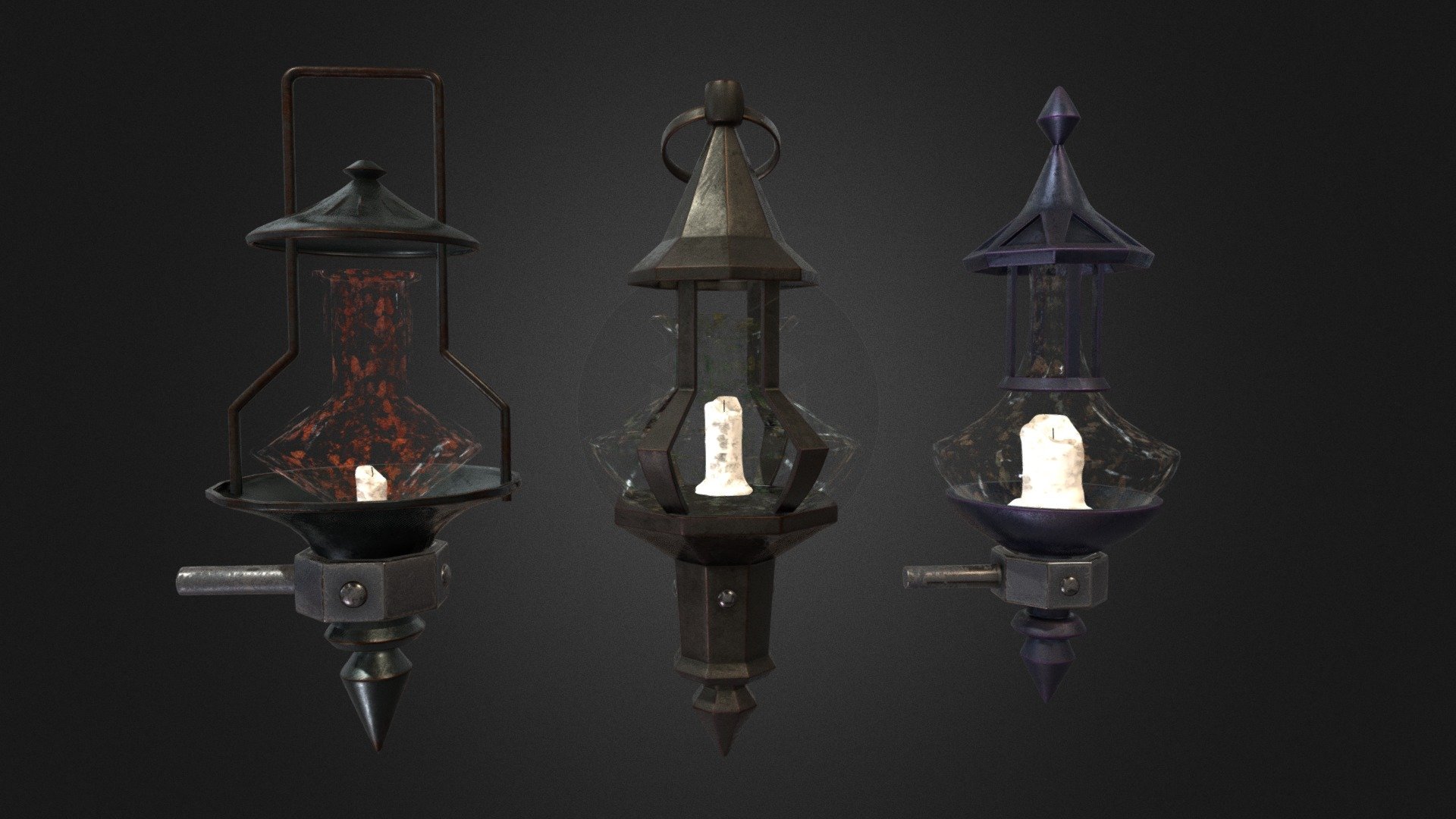 Medieval Lanterns - Buy Royalty Free 3D model by Harambe_3D ...