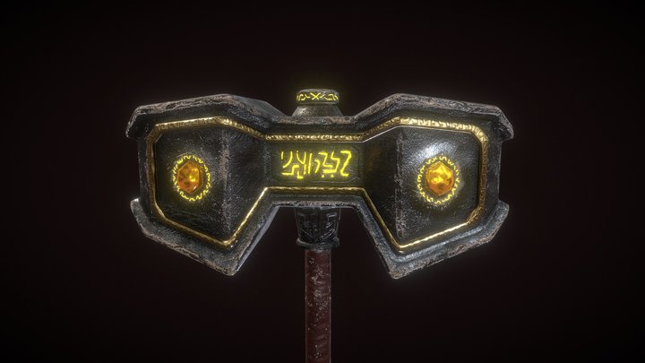 Runic Hammer 3D Model