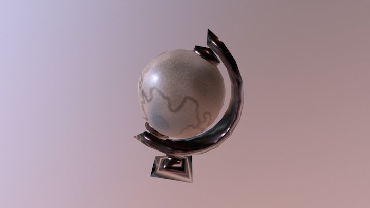 little rustic cute globe 3D Model