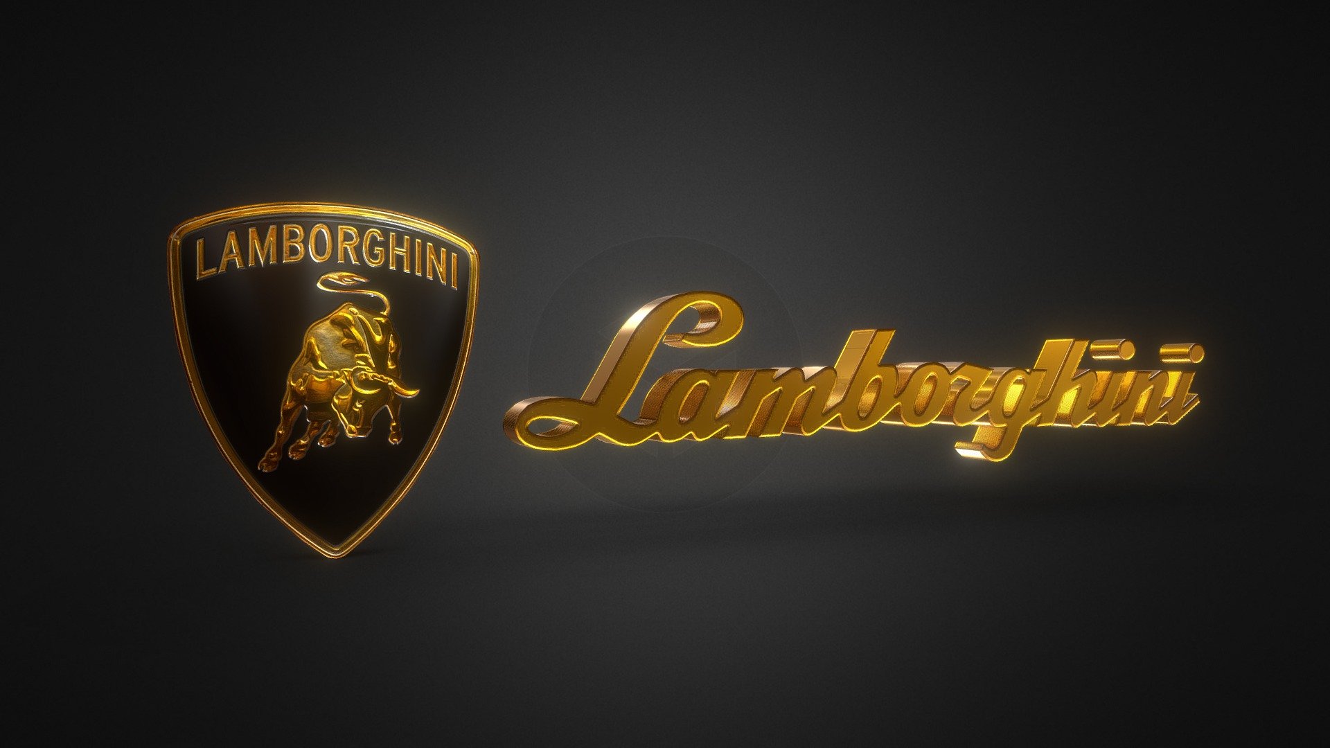 Lamborghini Emblem - Download Free 3D model by BlackCube (@blackcube4)  [2988678]