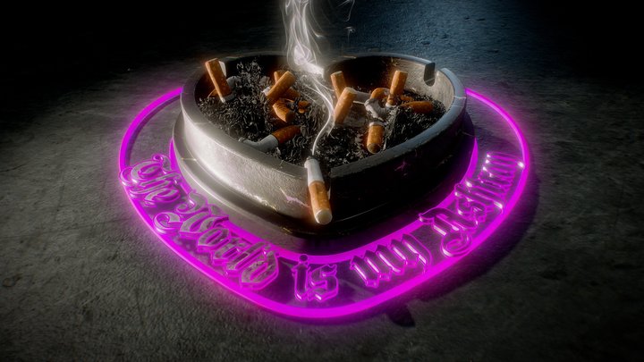 ::HEARTS:: ASHTRAY 3D Model