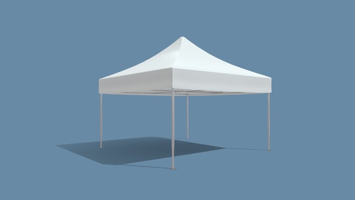 Commercial Tent 4x4 Meters 3D Model