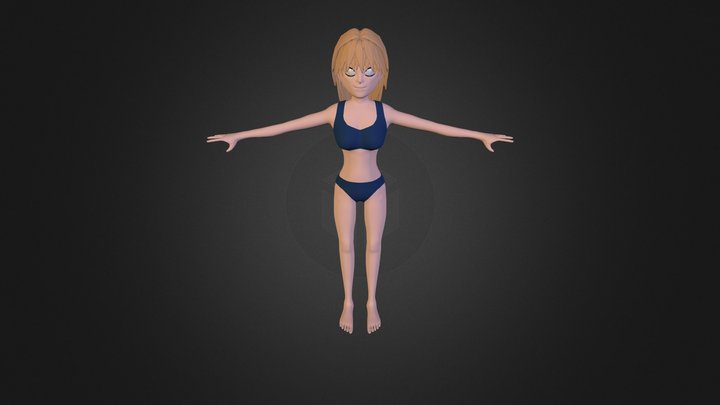 My Anime Character Female v1.2 3D Model