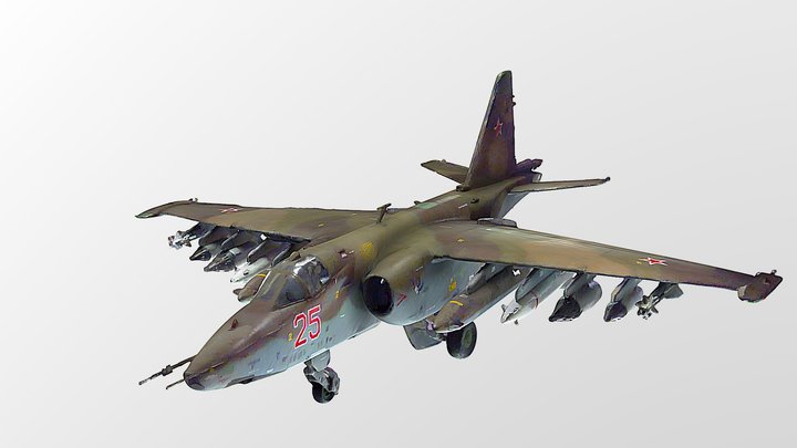 Close air support unit, Sukhoi Su-25 Grach 3D Model