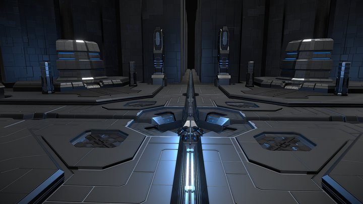 Scifi Tech landscape 3D Model