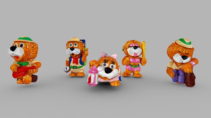 Kinder Surprise - Lions Collection 3D Model