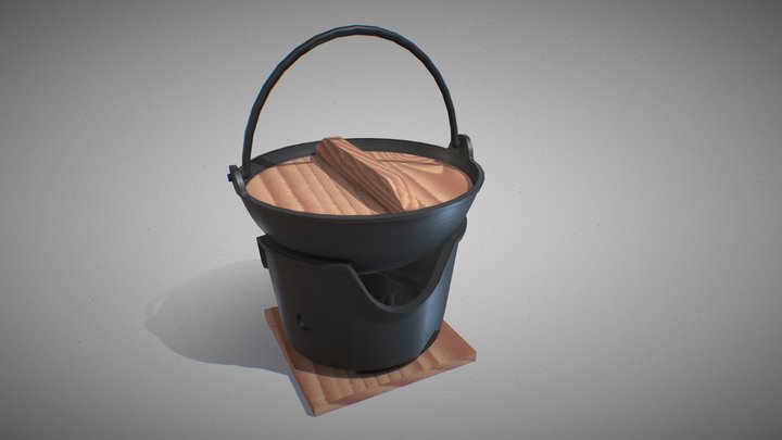Japanese Cooking Pot 3D Model