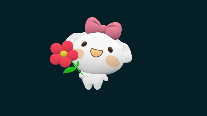 Cute Puppy Character (rigged) 3D Model