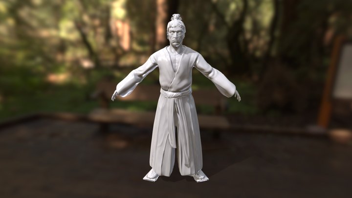 Game ready samurai model 3D Model