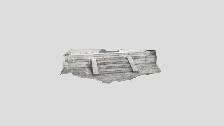 Chinese Flagstone Stairs 3D Model