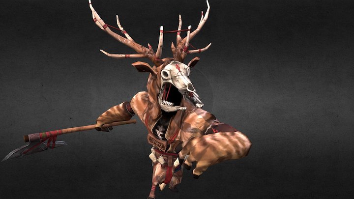 EINHERJAR Fallen Druid 英靈戰士 墮落德魯伊 鹿怪 3D Model