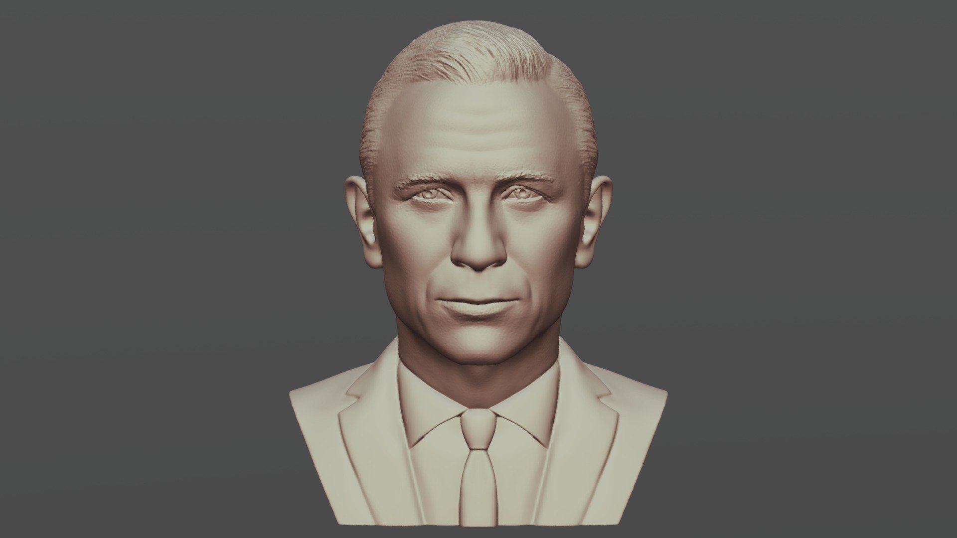 James Bond Daniel Craig bust for 3D printing