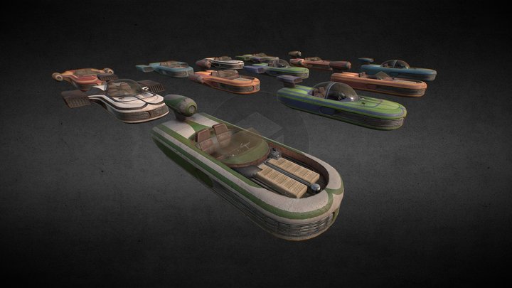 Star Wars Landspeeder Collection 3D Model