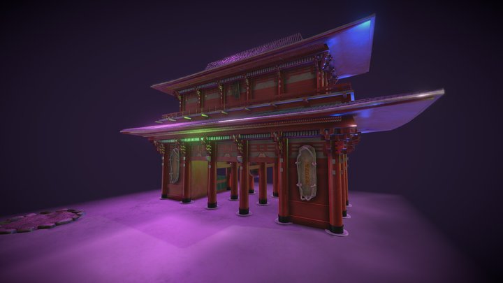Senso Ji Templo Japones 3D Model
