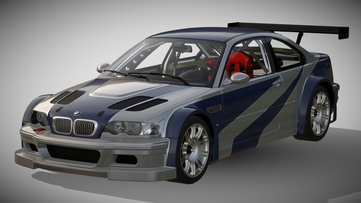 2005 BMW M3 E46 GTR - NFS Most Wanted 3D Model