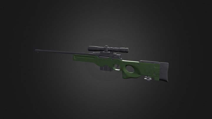 AWM Rifle 3D Model