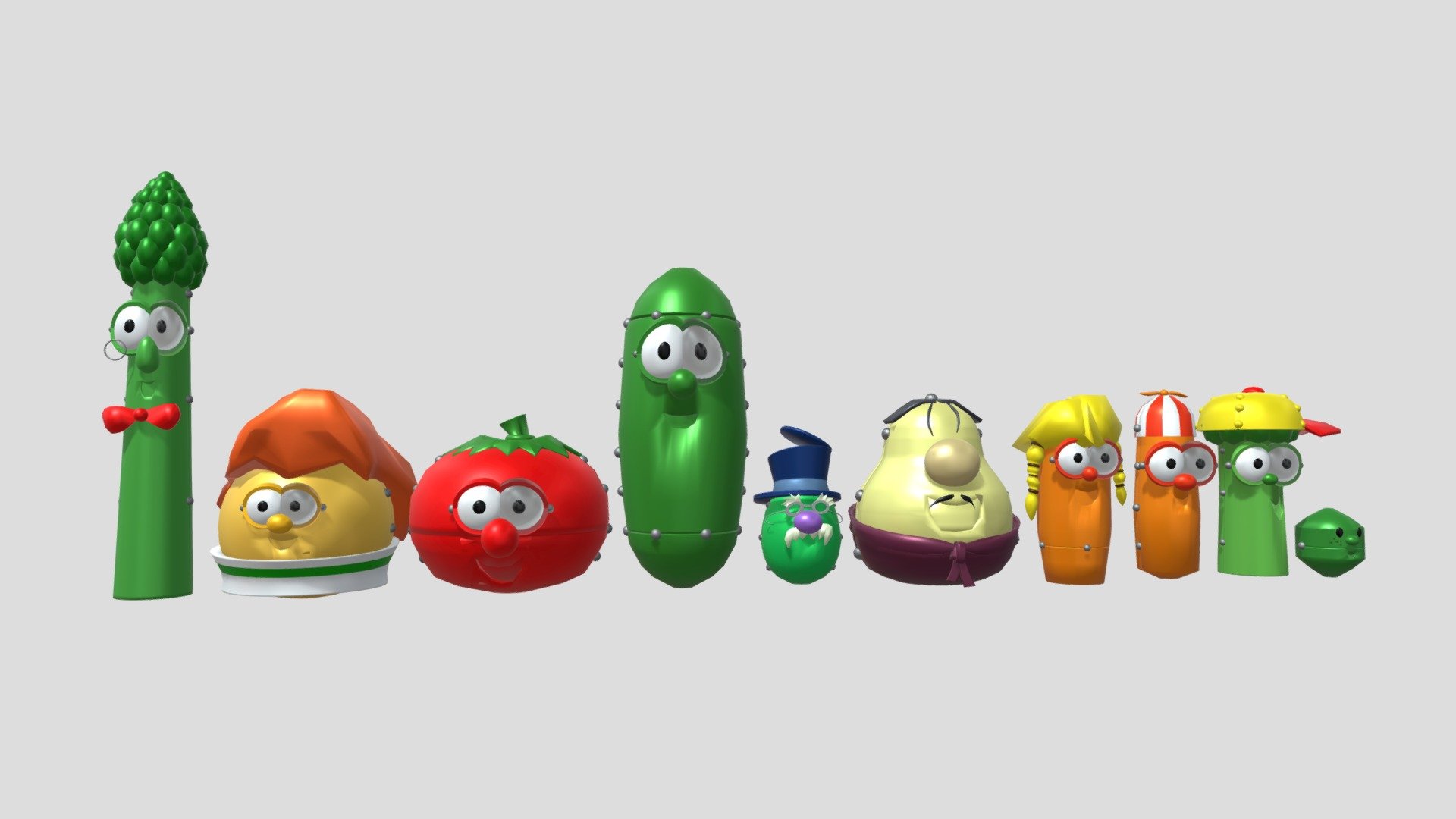 Veggie Robots - Download Free 3D model by 321Blender [299b315] - Sketchfab