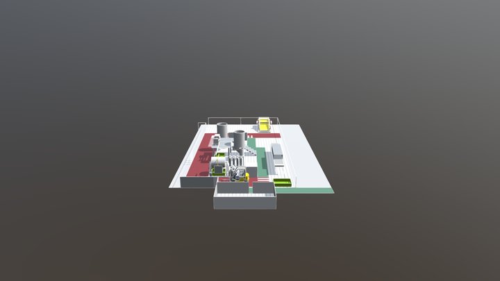 Planta piloto (v2, com empilhadeira) 3D Model