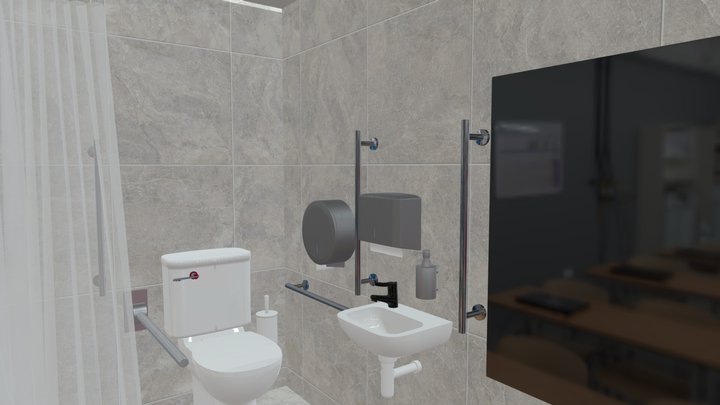 Disbaled toilet 3D Model