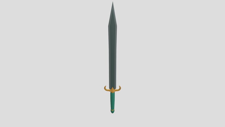 Lowpoly Sword 3D Model