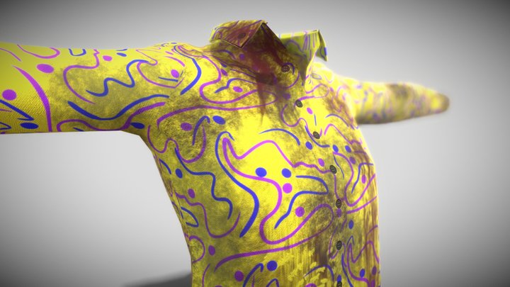 Woman's Shirt - covered in dirt and blood 3D Model