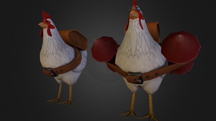 The Mighty Chicken Courier 3D Model